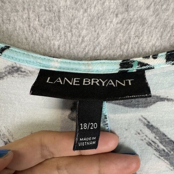 Lane‎ Bryant Plus Size 18/20 2X Midi Dress Feminine Suplice Smocked Waist Beach - Picture 7 of 11